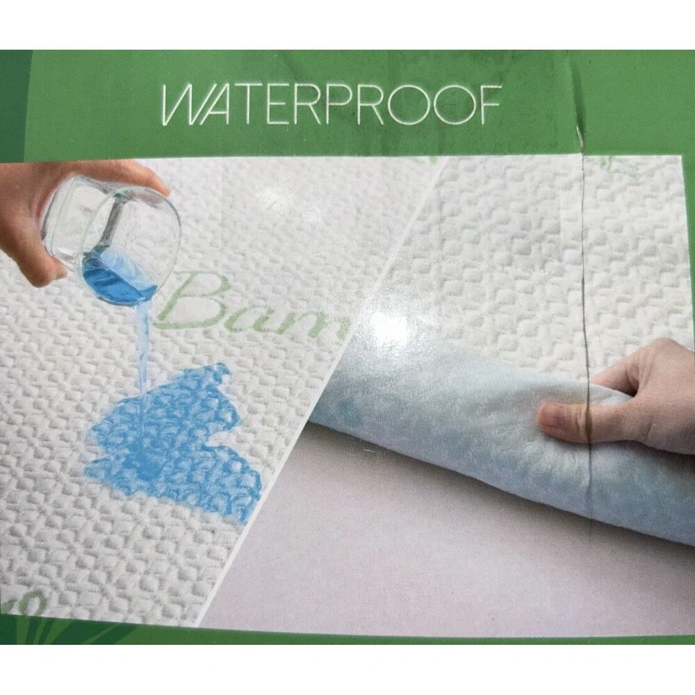 GOONIK Queen Mattress Protector, Breathable Bamboo Viscose Waterproof - NEW